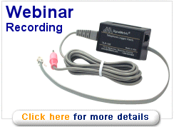 Recording adapters used for WebEx®, GoToMeeting®, GoToWebinar® applications. 